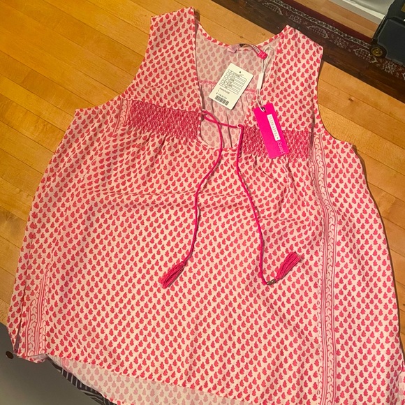 BNWT Anthropologie breezy pink tank size L - Picture 1 of 2